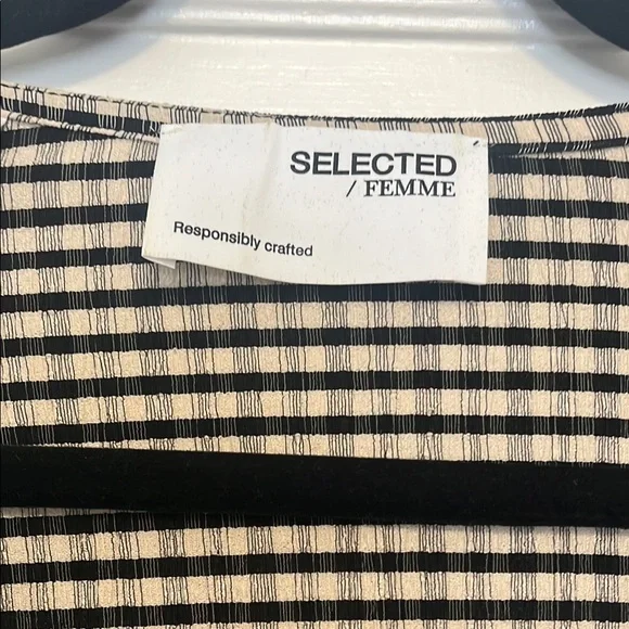 Selected /Femme Black and White Gingham Dress - Picture 4 of 8